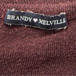 Brandy Melville  Maroon Henley Sweater Women’s Small Photo 1