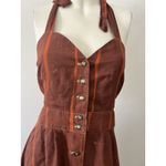 Womens Western Fairy Pinup Dress S Red Mod Halter Retro Rockabilly Ranch Boho Photo 7