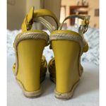 Seychelles Yellow Wedge Sandals Espadrille Platform Heels Size 7.5 Photo 3