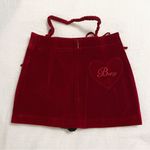 Velvet Heart Japanese Kawaii Style Balletcore Red  Pocket Ribbon Mini Skirt Skort Photo 5