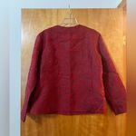  Blazer Jacket Red Textured Long Sleeve Button Up Faux Pockets Chicos 2 Photo 7