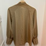 Club Monaco  Medium Women Rib Neck Blouse Chemise Tan NWT $119.99 Photo 4