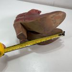 Steve Madden Cowgirl Boots Distressed Slouch Leather Mid Calf Brown Red 6M Boho Photo 4