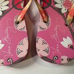 Vera Bradley  Pink Floral Flip Flops Sandals Women’s Size 7/8 EUC Photo 4