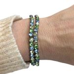 Multi colored rhinestone crystal set of 2 bracelets Photo 0