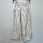 Club Monaco Club‎ Monaco Womens Pants 4 Linen Wide Leg Cream Stripe Paperbag Belt Gauzy Photo 3