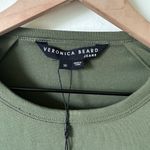 Veronica Beard NWT  Brompton Side Cinch T-Shirt Dress Bright Army Green Size XS Photo 3
