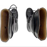 BCBGMAXAZRIA Women's Black Willis Lace Up Rubber Boots Leather Straps Size 6 Photo 11