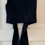 Wild Fable Sleek Black Tie-Back Crop Top Photo 0