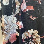 Free Press Clothing black pink floral off the shoulder short sleeve crop top M Photo 6