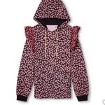 Sandy Liang  X Target Women's Floral print Ruffle Hooded Sweatshirt Photo 2