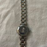 Disney Mickey Mouse Watch Women Silver Tone Blue Dial DS-1109 Needs Battery Photo 1