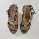 Euro Soft By Sofft Womens Sandals Size 6M Tan Suede Leather Strappy Cork Wedge‎ Photo 3