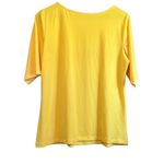 Susan Graver Modern Essentials Liquid Knit Top Large Sz medium Yellow Photo 3
