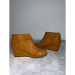Attention Women's  Brown Suede Wedge Ankle Boots Size 8 Photo 4