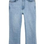 Letter To Juliet Womens Sicily Scissor Cut Jeans Cropped Flare Mid Rise Size 24 Blue Photo 0