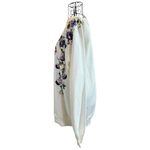 Vintage 80’s Hand Painted Floral Grandma Crew Neck Sweatshirt Cream Size XL NWT Purple Photo 3