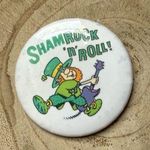 Vintage Hallmark Shamrock n roll leprechaun accessories pin Green Photo 0