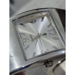 Cato  Silver Tone‎ Bangle Cuff Watch Rectangular Face Quartz Japan Movement Photo 4