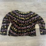 Vintage Silk Sequin Top Black Gold Bronze 80s Glam Size L Size L Photo 6