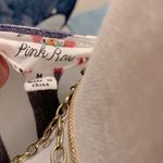 Pink Rose  Rayon Striped Tie Front High Low Hemline Top M Photo 11