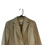 Banana Republic Women's Size 4 Striped Tan Career 2 Button Blazer Photo 1