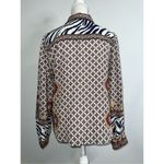 Hale Bob Women’s Silk  Longsleeve Button Down LARGE Photo 2