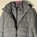 Express woman’s long puffer coat, small, winter coat, puffer coat Gray Photo 1