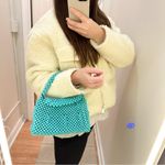 Mademoiselle Vintage Beaded Bag Handbag Purse Teal Turquoise Blue Photo 8