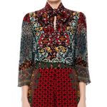 Alice + Olivia  Elaina Abstract Printed top & ATHENA FLARED WIDE‎ LEG PANT SET Photo 2