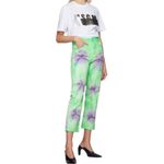 MSGM Rent The Runway Tie Dye Jeans in‎ Lime/Lilac Green Size 8 Photo 3
