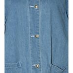 Vintage Tudor Court Embroidered Floral Blue Denim Jacket Chore Coat Size L Size L Photo 2