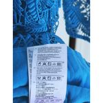 Maje  Fairy Sheer Lace Sheath Maxi Dress Medium Teal Occasion Event Boho Coastal Photo 9