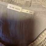 Anthropologie blue bird grey feminine lace trimmed V Photo 1