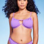 Shade & Shore Women's Tunneled Neckline Underwire Bikini Top - Purple Photo 2