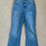 Forever 21 blue high rise flared bootcut raw hem jeans Photo 0