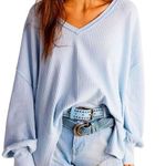 Free People  waffle knit long sleeve top Photo 0