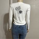 Vintage Harley Davidson Women’s Biker Long Sleeve Tee Project Crop USA Sz L* Photo 6