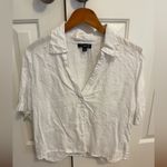 J.Crew Linen Bungalow Popover Linen Top White Size M Photo 1