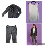 Modcloth plaid high rise crop pants GRAY SIZE 18 Photo 3