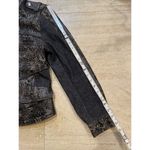 H & D collection distressed Denim cotton and leather women Moto‎ jacket Sz M Black Size M Photo 6