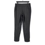 LEIFSDOTTIR Shiny Straight Slim Leg Trouser Pant Metallic Grey 10 Photo 9