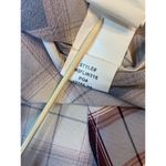 prAna  Oversized Plaid Flint Snap Front Collard Maxi Shirt Dress Outdoorsy Preppy Photo 8