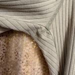 Nike  Olive Green Wide Ribbed High Rise Split Hem Leggings Medium Photo 3