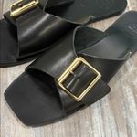 ATP ATELIER Monza Black Leather Buckle Sandals in Black size 37 Photo 1