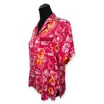 Private Luxuries | Medium | 100% Silk and Lace Pink Floral Pajama Sleepwear Set Photo 1