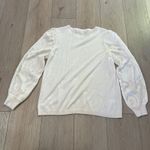 Loft  Women’s Cream Wool Blend Puff Sleeve Sweater Sz PL Photo 1