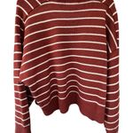 Tahari  Rust and Cream Striped Sweater Photo 1