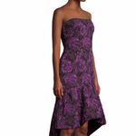 Aidan Mattox NWT Strapless Jacquard Midi Dress Photo 5