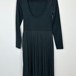 J.Crew  Pleated Ballet Maxi Dress Stretch Cotton Long Sleeve Black Party XS NWT Photo 6